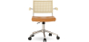 Buy Rattan Office Chair - Swivel - Sembra Brown 61143 - in the UK