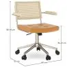 Buy Rattan Office Chair - Swivel - Sembra Brown 61143 in the United Kingdom