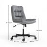 Buy Upholstered Office Chair - Swivel - Arba Dark grey 61144 in the United Kingdom