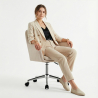 Buy Swivel Office Chair with Armrests - Venia Beige 61145 at MyFaktory