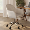 Buy Swivel Office Chair with Armrests - Venia Beige 61145 in the United Kingdom