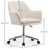 Buy Swivel Office Chair with Armrests - Venia Beige 61145 in the United Kingdom