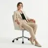 Buy Swivel Office Chair with Armrests - Venia Beige 61145 at MyFaktory