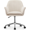 Buy Swivel Office Chair with Armrests - Venia Beige 61145 - in the UK
