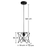 Buy Ceiling Lamp - Industrial Design Pendant Lamp - Star Black 58230 in the United Kingdom