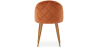Buy Dining Chair - Upholstered in Velvet - Backrest with Pattern - Bennett Reddish orange 61146 home delivery
