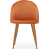 Buy Dining Chair - Upholstered in Velvet - Backrest with Pattern - Bennett Reddish orange 61146 - in the UK
