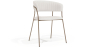 Buy Dining chair - Upholstered in Bouclé Fabric - Lona White 61148 with a guarantee