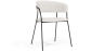 Buy Dining chair - Upholstered in Bouclé Fabric - Lona White 61149 at MyFaktory