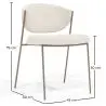 Buy Dining chair - Upholstered in Bouclé Fabric - Vara White 61150 - prices