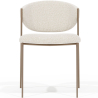 Buy Dining chair - Upholstered in Bouclé Fabric - Vara White 61150 - in the UK