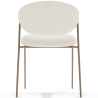 Buy Dining chair - Upholstered in Bouclé Fabric - Vara White 61150 - in the UK