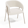 Buy Dining chair - Upholstered in Bouclé Fabric - Manar White 61152 home delivery