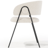 Buy Dining chair - Upholstered in Bouclé Fabric - Manar White 61153 home delivery