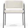 Buy Dining chair - Upholstered in Bouclé Fabric - Manar White 61153 - in the UK