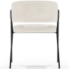 Buy Dining chair - Upholstered in Bouclé Fabric - Manar White 61153 with a guarantee