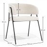 Buy Dining chair - Upholstered in Bouclé Fabric - Manar White 61153 - prices