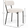 Buy Dining Chair - Upholstered in Bouclé Fabric - Simo White 61154 home delivery