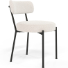 Buy Dining Chair - Upholstered in Bouclé Fabric - Simo White 61154 in the United Kingdom