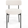 Buy Dining Chair - Upholstered in Bouclé Fabric - Simo White 61154 - in the UK