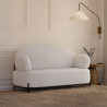 Buy 2/3-Seater Sofa - Upholstered in Bouclé Fabric - Munum White 61155 - prices