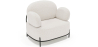 Buy Design armchair - Upholstered in bouclé fabric - Munum White 61156 in the United Kingdom
