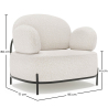 Buy Design armchair - Upholstered in bouclé fabric - Munum White 61156 - prices