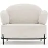 Buy Design armchair - Upholstered in bouclé fabric - Munum White 61156 - in the UK