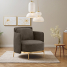 Buy Designer Armchair - Upholstered in Velvet - Hynu Taupe 60689 - prices