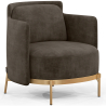 Buy Designer Armchair - Upholstered in Velvet - Hynu Taupe 60689 - prices