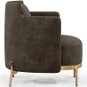 Buy Designer Armchair - Upholstered in Velvet - Hynu Taupe 60689 at MyFaktory