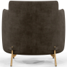 Buy Designer Armchair - Upholstered in Velvet - Hynu Taupe 60689 in the United Kingdom