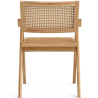 Buy Dining Chair in Cane Rattan - with Armrests - Leru Natural wood 61162 - in the UK
