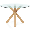 Buy Round Dining Table - 120CM - Glass - Ebra Natural 61163 at MyFaktory