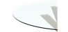 Buy Round Dining Table - 120CM - Glass - Ebra Natural 61163 with a guarantee