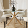 Buy Round Dining Table - 120CM - Glass - Ebra Natural 61163 in the United Kingdom