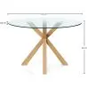 Buy Round Dining Table - 120CM - Glass - Ebra Natural 61163 - prices