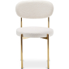 Buy Dining Chair - Upholstered in Bouclé Fabric - Ara White 61165 - in the UK