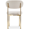 Buy Dining Chair - Upholstered in Bouclé Fabric - Ara White 61165 - prices