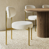 Buy Dining Chair - Upholstered in Bouclé Fabric - Ara White 61165 - prices