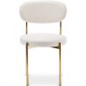 Buy Dining Chair - Upholstered in Bouclé Fabric - Ara White 61165 - in the UK