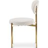 Buy Dining Chair - Upholstered in Bouclé Fabric - Ara White 61165 in the United Kingdom
