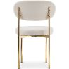 Buy Dining Chair - Upholstered in Bouclé Fabric - Ara White 61165 - in the UK