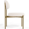 Buy Dining Chair - Upholstered in Bouclé Fabric - Ara White 61165 with a guarantee