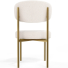 Buy Dining Chair - Upholstered in Bouclé Fabric - Ara White 61165 - in the UK