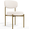 Buy Dining Chair - Upholstered in Bouclé Fabric - Ara White 61165 at MyFaktory