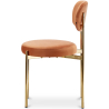 Buy Dining Chair - Upholstered in Velvet - Golden metal - Ara Orange 61166 home delivery