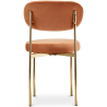 Buy Dining Chair - Upholstered in Velvet - Golden metal - Ara Orange 61166 - in the UK