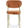 Buy Dining Chair - Upholstered in Velvet - Golden metal - Ara Orange 61166 - in the UK