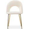 Buy Dining Chair - Upholstered in Bouclé Fabric - Maeve White 61167 - in the UK